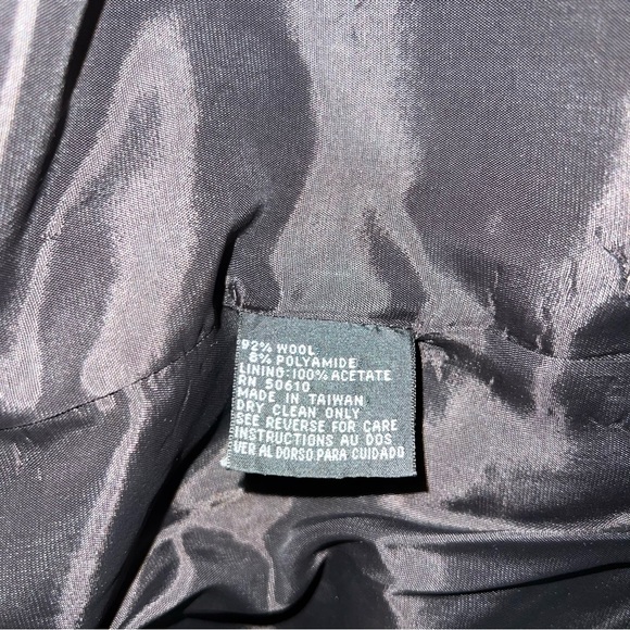Albert Nipon Tweed Wool Blend Blazer Business Jacket Black White Sz 8 Vintage - Picture 8 of 11